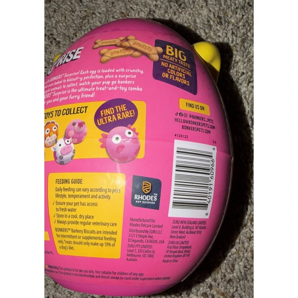 Lot of 5 Bonkers Surprise Dog Toy + Tasty Treats Pack‎